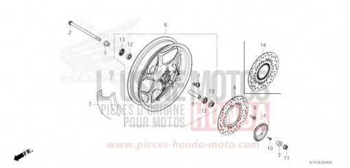ROUE AVANT WW125AM de 2021